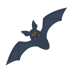 Halloween Bat. Creepy Holiday vector element.