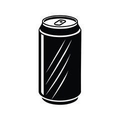 A soda can silhouette icon vector illustration