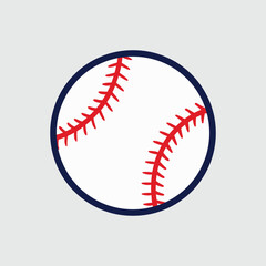 Baseball ball colorful vector art illustration