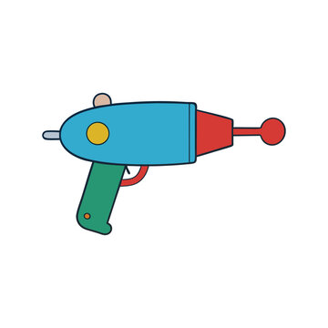 Ray gun vector art illustration