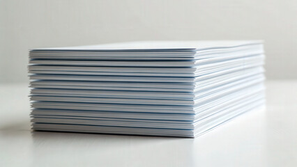 Public Health Ministry Freshly stacked sheets of paper symbolize importance of public health ministry documentation and communication