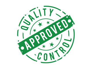 Approved Green Grunge Stamp, Rustic Vector Illustration Design