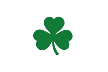 Green shamrock icon on black background