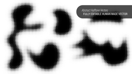 Abstract Halftone Vector Assets,