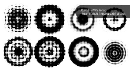 Abstract Halftone Vector Assets,