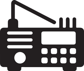 Obraz premium Radio Transceiver Silhouette Icon.