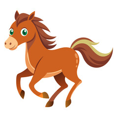 Elegant Horses Galloping Illustration - Free Running Horses Vector on Clean White Surface