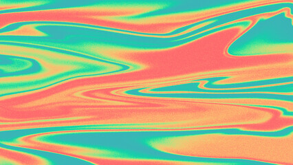 Retro Neon Swirls - Vibrant Abstract Marbled Background with Orange, Teal, Pink