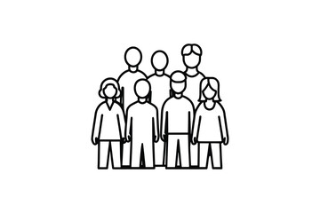 Fototapeta premium Diverse Group of People Standing Together Silhouette