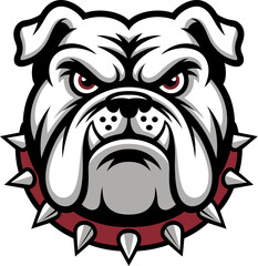 Bulldog Mascot Head  Vector Illustration