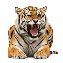 Obraz premium tiger on white background
