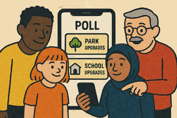 Diverse Group Voting on Community Poll with Smartphone
