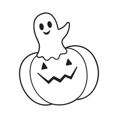 Pumpkin Lantern Releasing A Ghost