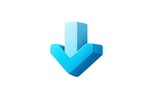 blue arrow pointing down transparent background
