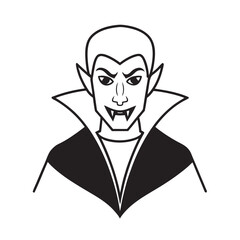 Vampire With Fangs And Cape