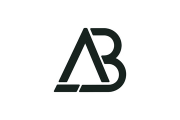 A logo featuring the letters a and b in a stylized black and white design © Aqib