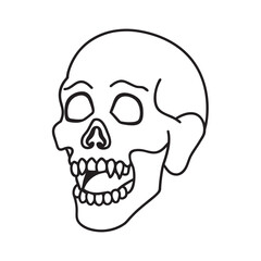 Horror Zombie Head With Broken Jaw