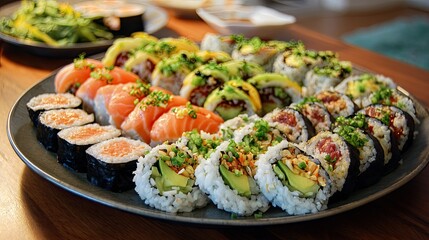 Assorted sushi platter