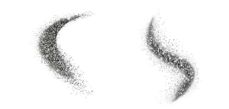 Swirls of Sparkling Particles on a Create Magic transparent background  