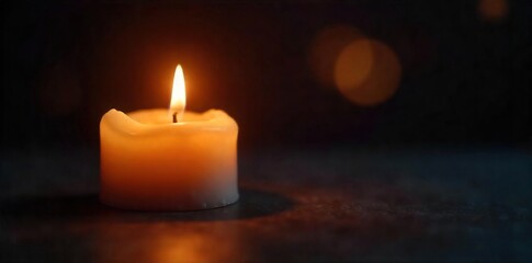 Flickering Candlelight Peaceful and Cozy Ambient Glow on Dark Background