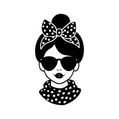 silhouette mom life and kid life messy bun pri vector illustration