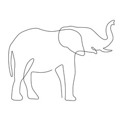 line art elephant