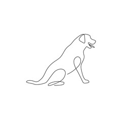 line art dog