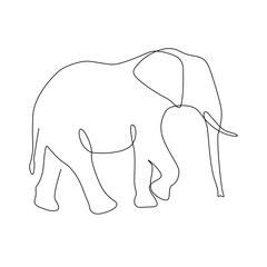 line art elephant