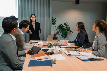 Businessmen working in a team.
