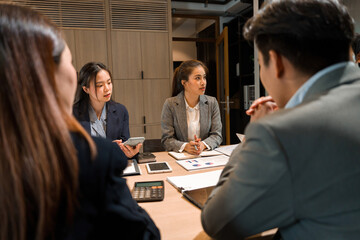 Businessmen working in a team.