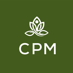 CPM logo design on white  background.