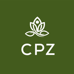CPZ logo design on white  background.