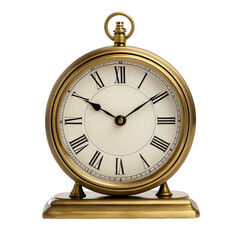 A Classic Desk Clock with Roman Numerals, Tabletop, Cut Out