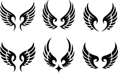 Tribal Wing Designs A Collection of Six Unique and Stylish Wing Illustrations