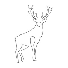 line art deer