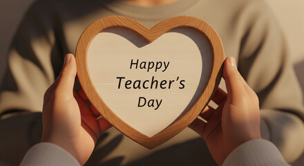 Heart-Shaped Teacher's Day Greeting Message