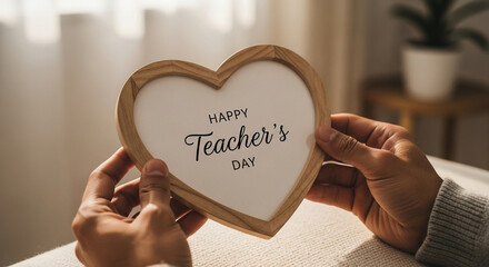 Heart-Shaped Teacher's Day Gift Message