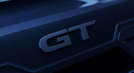 GT Lettering on Dark Surface