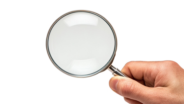 Hand holding magnifying glass (1)