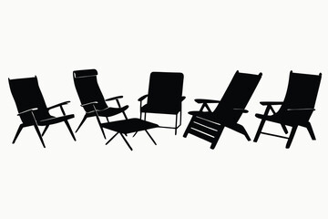 Modern office chairs on a white background, perfect for business conference room or meeting interior design concepts