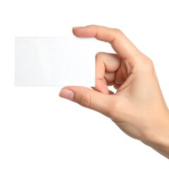 Obraz premium Hand holding blank business card for your message or advertisement.
