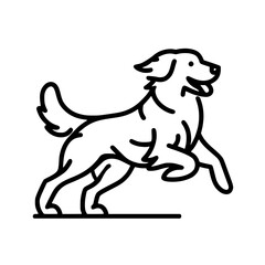 Golden Retriever dog running