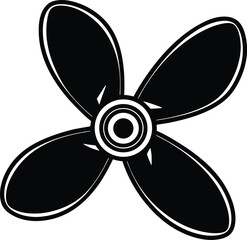 Propeller screw vector silhouette