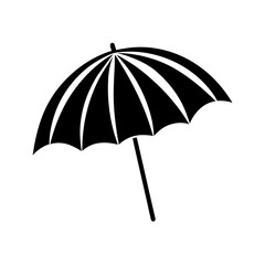 Obraz premium Beach umbrella clipart on a white background vector illustration