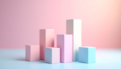 Obraz premium Multiple bar graphs stacked one on top of the other