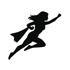 Empowering Silhouette: A Woman in Flight - Symbol of Strength and Progress