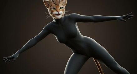 Catwoman in black suit