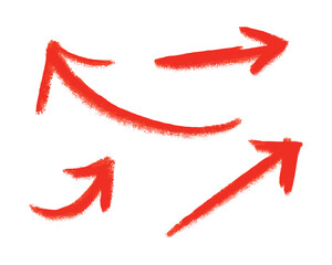 Hand Drawn Red Arrows Set Directional Graphics for Presentations and Infographics