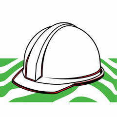 White Hard Hat Construction Safety Helmet Icon