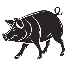 Fototapeta premium pig on a white background